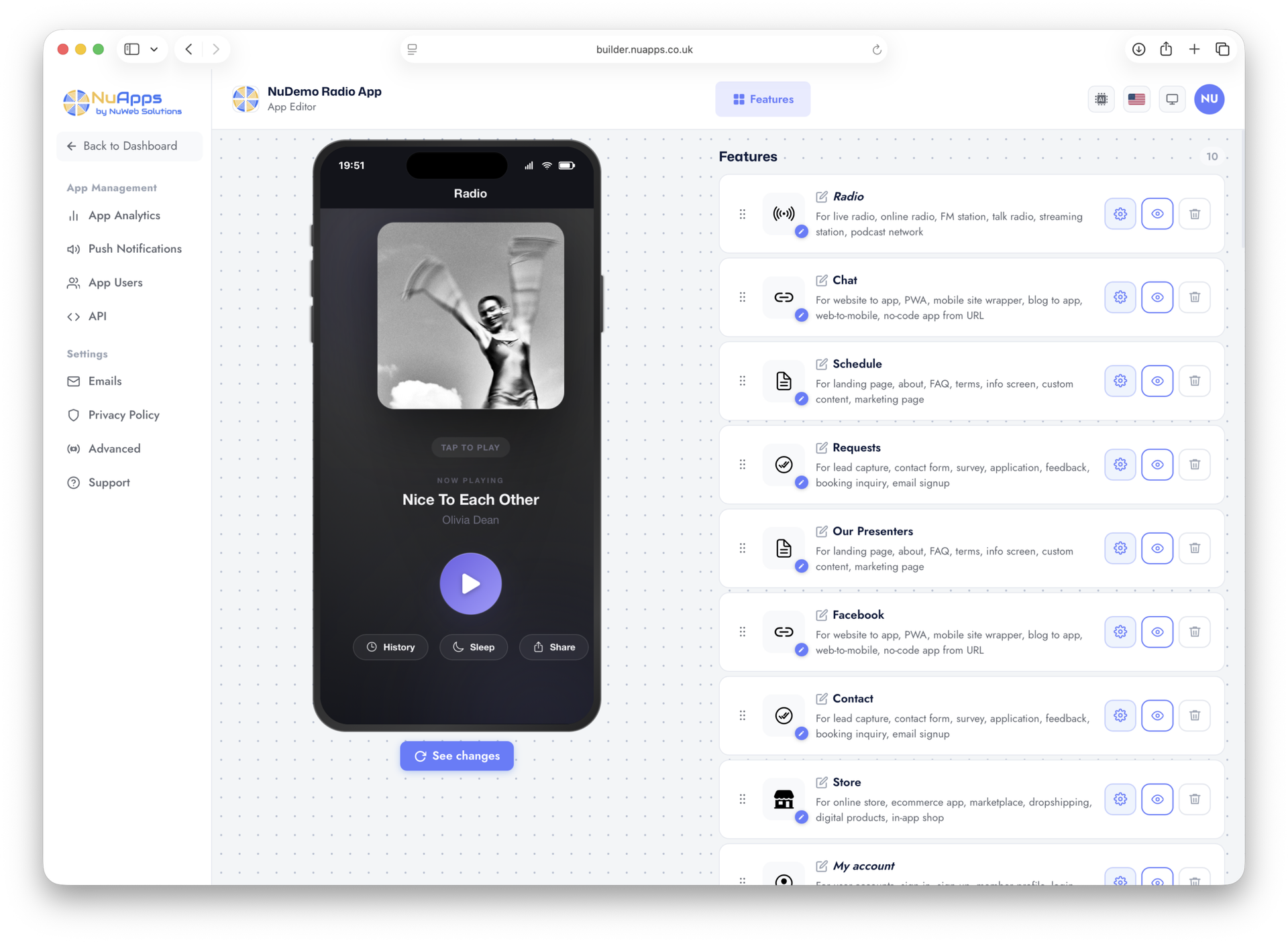 NuApps AI Builder Panel